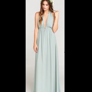 Show Me Your Mumu - LUNA HALTER DRESS SILVER SAGE